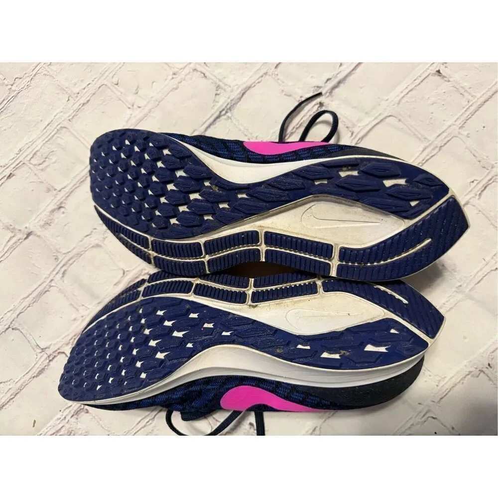 Nike Women's Size 9 Air Zoom Pegasus Running Shoes Blue Pink Swoosh Lightweight